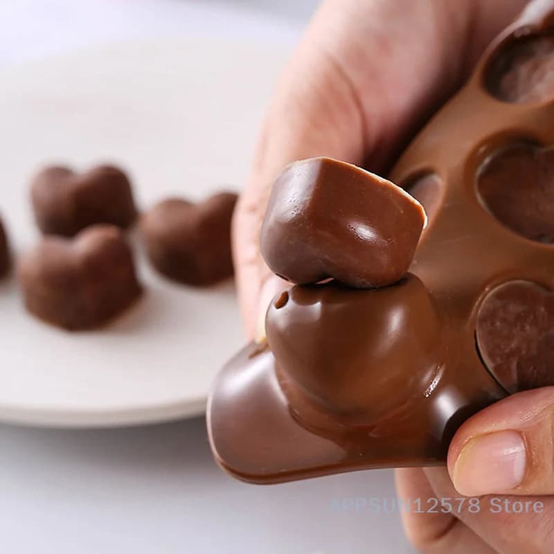 1Pc 15 Fori Tridimensionale a forma di Cuore Stampo In Silicone FAI DA TE Cioccolato Griglia di Ghiaccio Mousse Stampo Morbidi Caramelle Stampo di Cottura