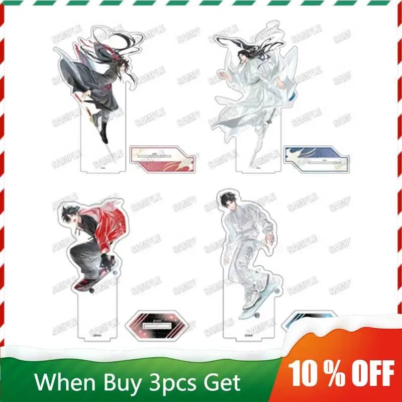 Grandmaster of Demonic Cultivation Versione Cavalca-Spada. Statuetta di Wei Wuxian e Lan Wangji in Piedi, Giocattolo Q Doll