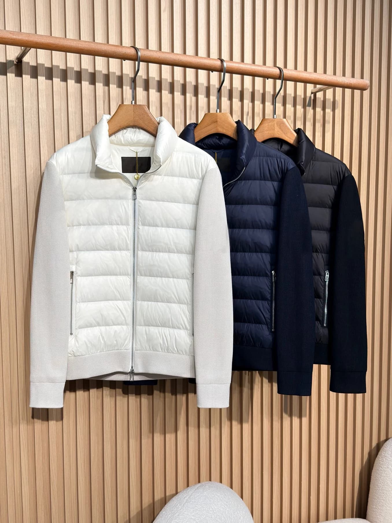 Ligentleman Autumn Winter New Style Business Casual Knitted Men's down Jacket Cozy Warm Waterproof Fashion Urban Wear