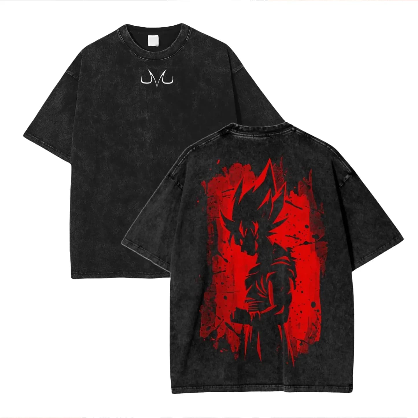 T-shirt Vintage Dragon Ball 2026 in Cotone Lavato Oversize Unisex - Magliette Anime Gohan Super Saiyan Goku Blue Lightning