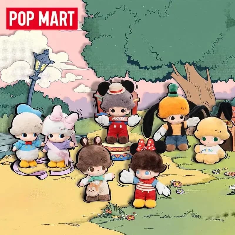 POP MART DIMOO WORLD x DISNEY Series - Portachiavi in vinile e peluche, originale, blind box, mystery box, busta a sorpresa, giocattoli, figure anime