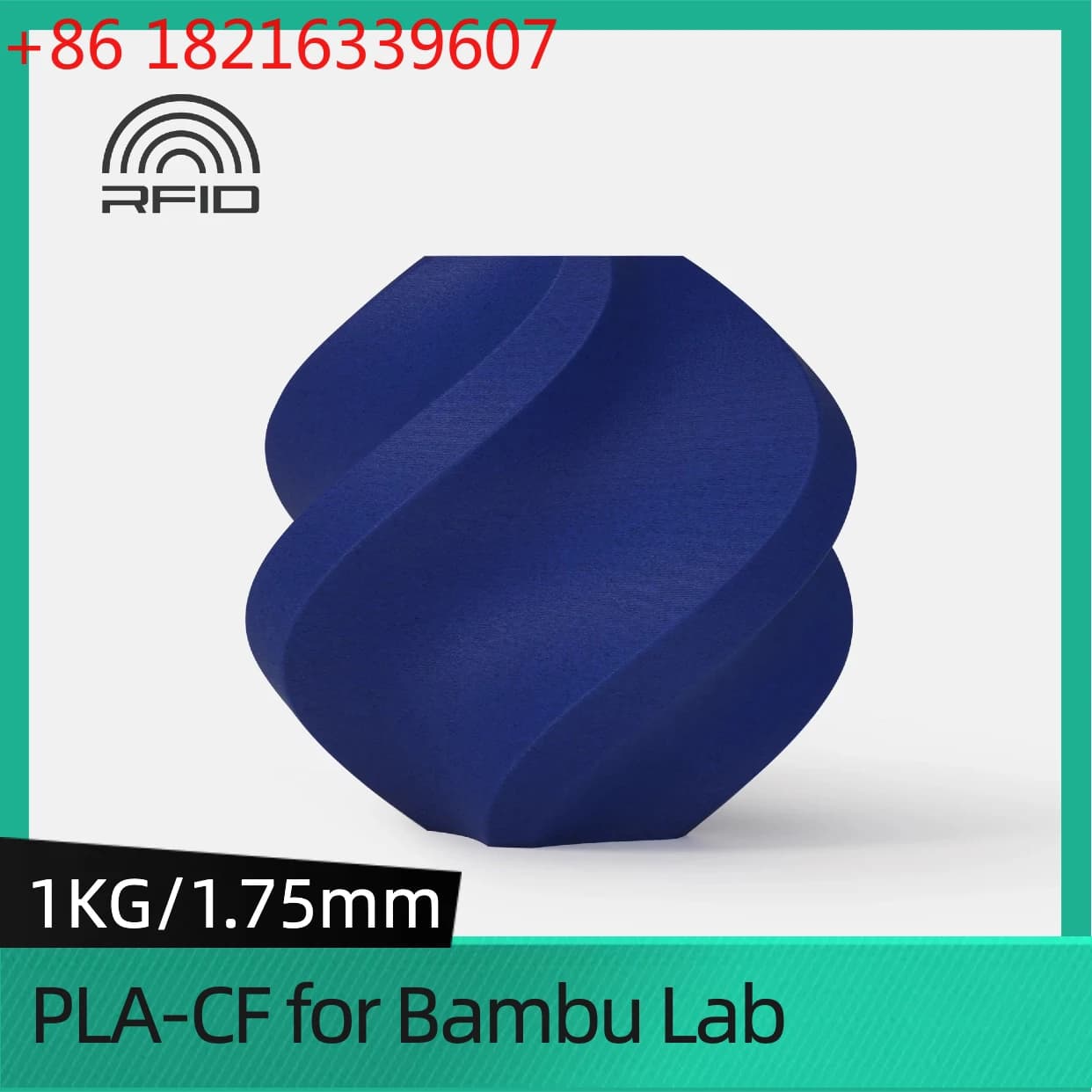 PLA-CF Filament for Bambu Lab 3D Printers, PLA with Carbon Fiber Texture, Compatible with AMS and AMS Lite, PLA CF Filament Strengthened with Carbon Fiber