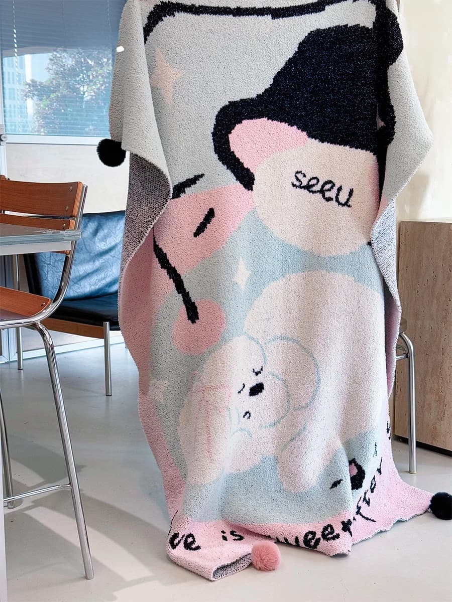 Coperta Casual Seeu Moonlight Thiened, Piccola Coperta per Divano, per Pisolino, Ufficio, Aria Condizionata, Cuccia per Cani, Passeggino