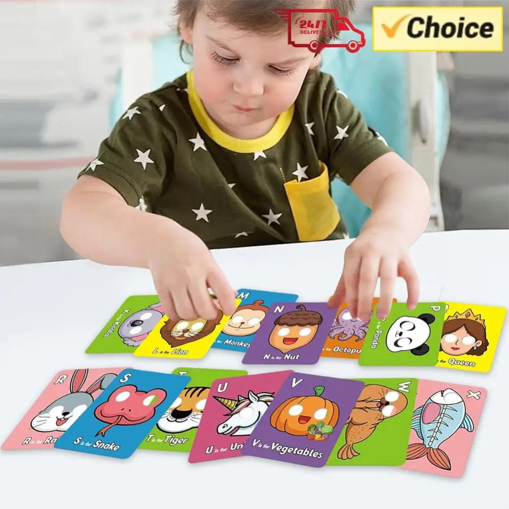 26 Carte Flash dell'Alfabeto, Carte Maschere Alfabeto Colorate, Giochi Educativi per Bambini, Attività di Apprendimento Prescolare