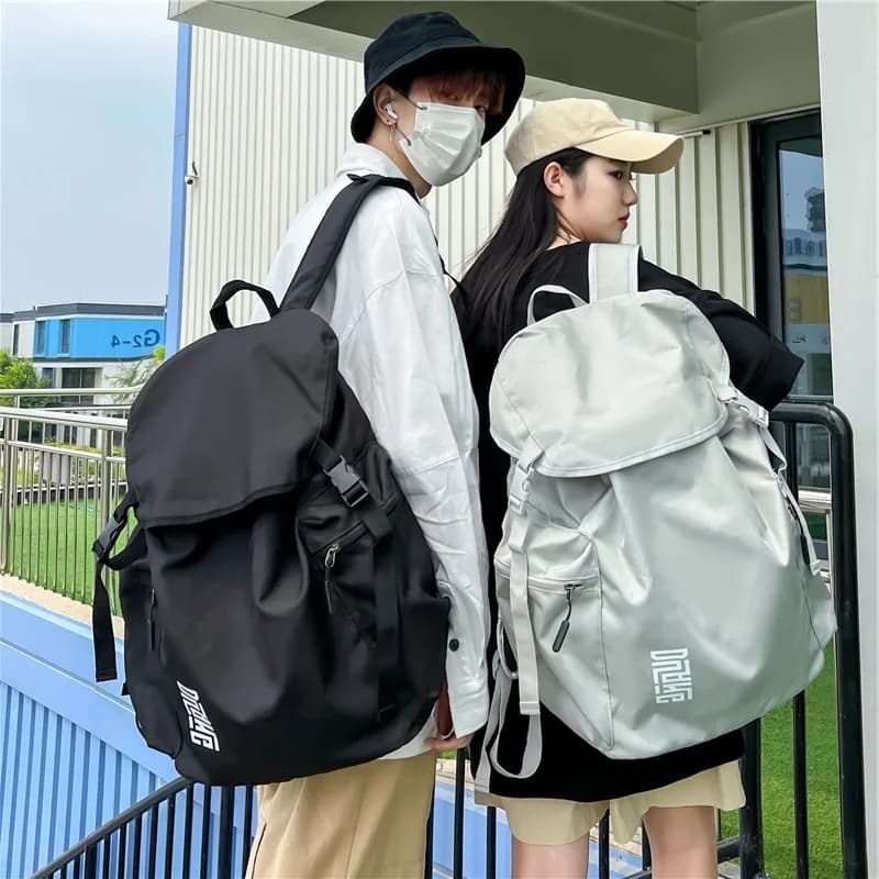 Women Nylon Backpack Bright Color Street Style College School Bag Fashion Laptop Casual Daypack