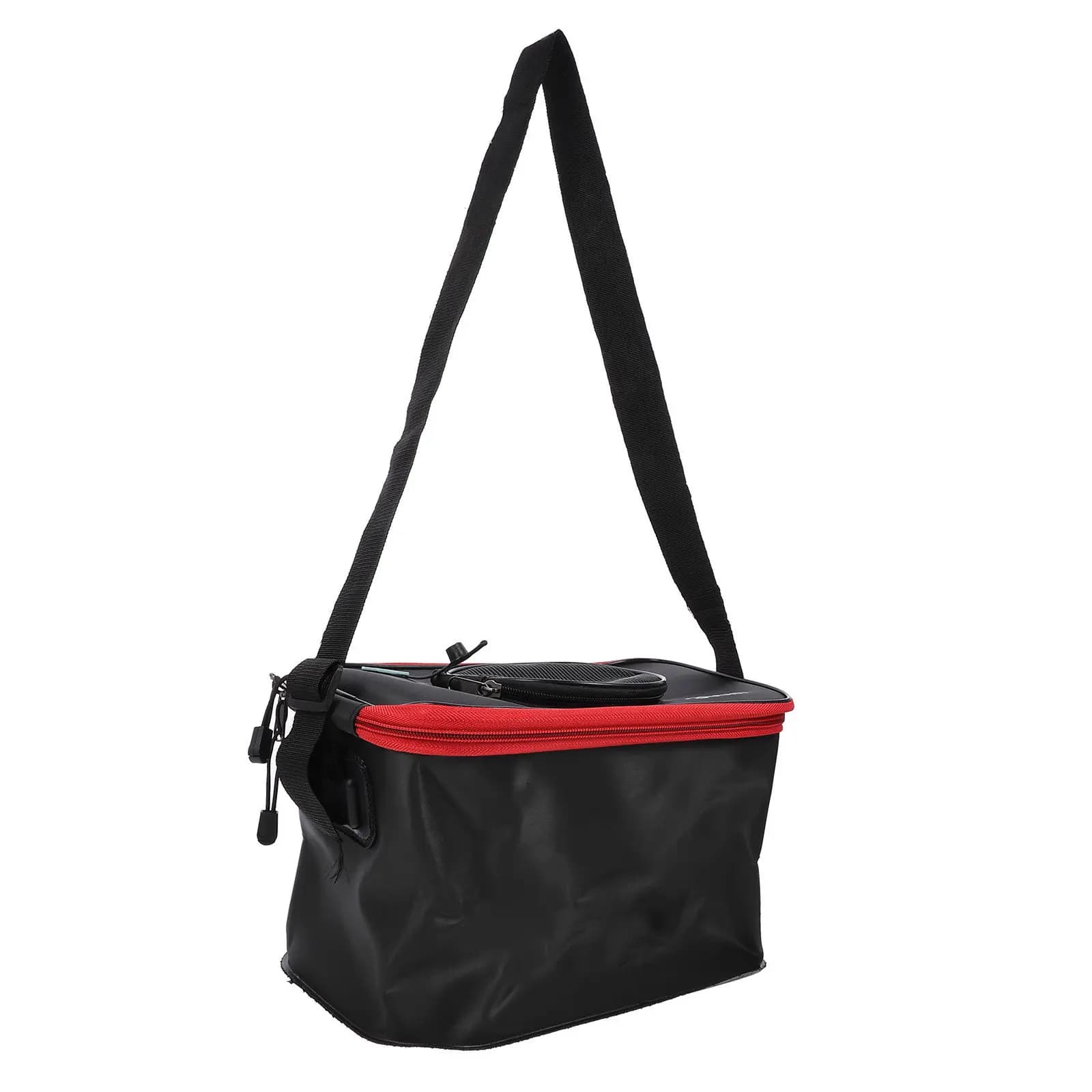 Foldable Fishing Bucket with Handle 30cm, Reinforced EVA Fish Container, Waterproof Fishing and Camping Equipment Bag