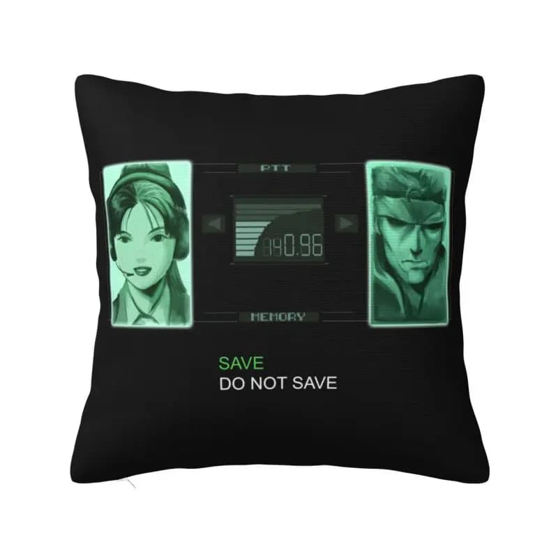 Solid Codec pillow lining with luxury metal gear 40x40cm velvet video game lover pillow for sofa square pillow decoration