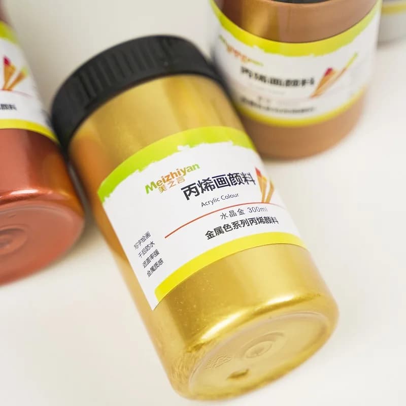 300ml/bottiglia metallico perlescente pigmento acrilico fai da te dipinto a mano gesso goccia colla colore miscelazione pietra Tablet strumento di pittura