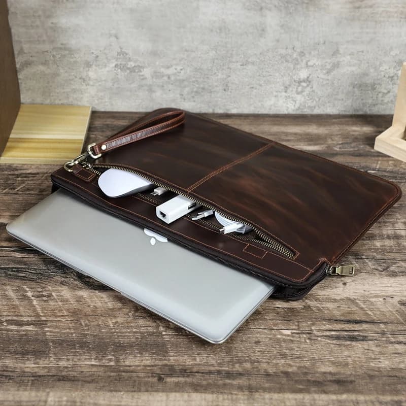 Custodia protettiva per custodia protettiva in vera pelle di vacchetta fatta a mano, custodia per computer portatile per regalo da viaggio per computer macbookpro16