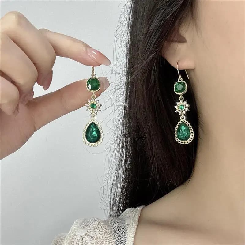 Orecchini Pendenti Lunghi Eleganti con Nappe, Gioielli alla Moda da Donna, Stile Floreale a Goccia con Catena, Decorazione per Orecchie Stile Corte