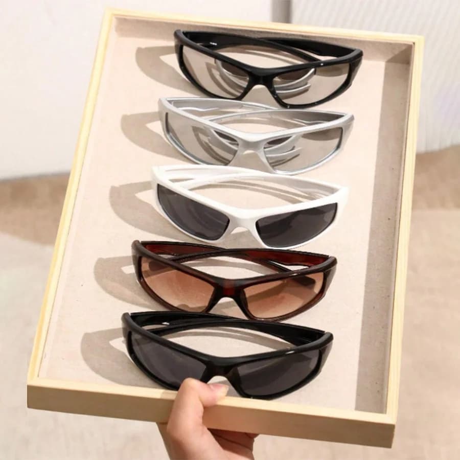 5pcs Women Punk Street Style Y2K SunGlasses For Rave Party Street-Photography Musical Festival Decoration Beach Accessories