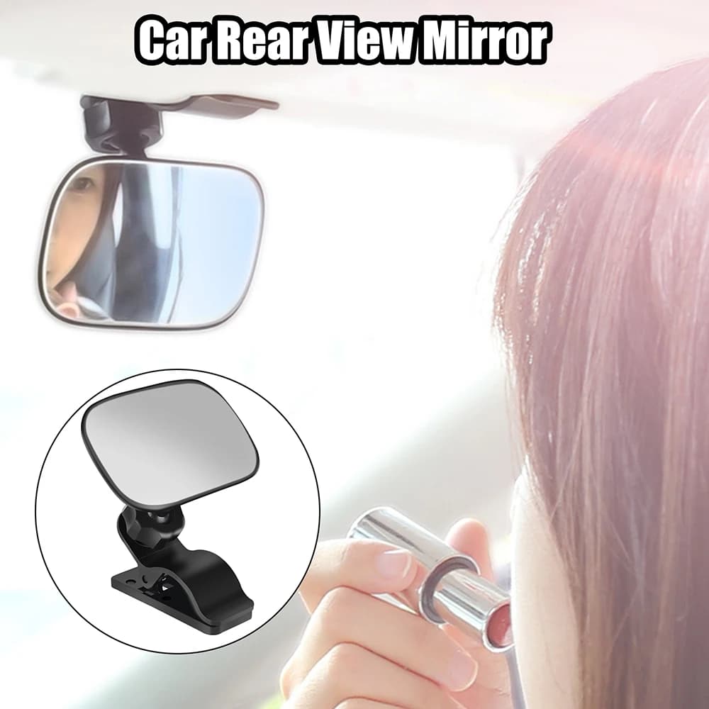 Adjustable 2 in 1 Auto Ornament 360 Rotation Car Back Seat Baby Kids View Mirror Universal Mini Safety Monitor Car Accessories