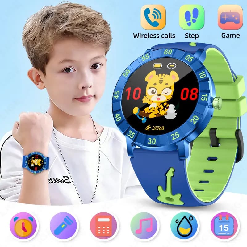 LIGE 2026 Nuovo Smartwatch per Bambini con Funzione di Apprendimento, SOS, Torcia LED, Chiamate Wireless, IP67, Regalo per Ragazzi e Ragazze