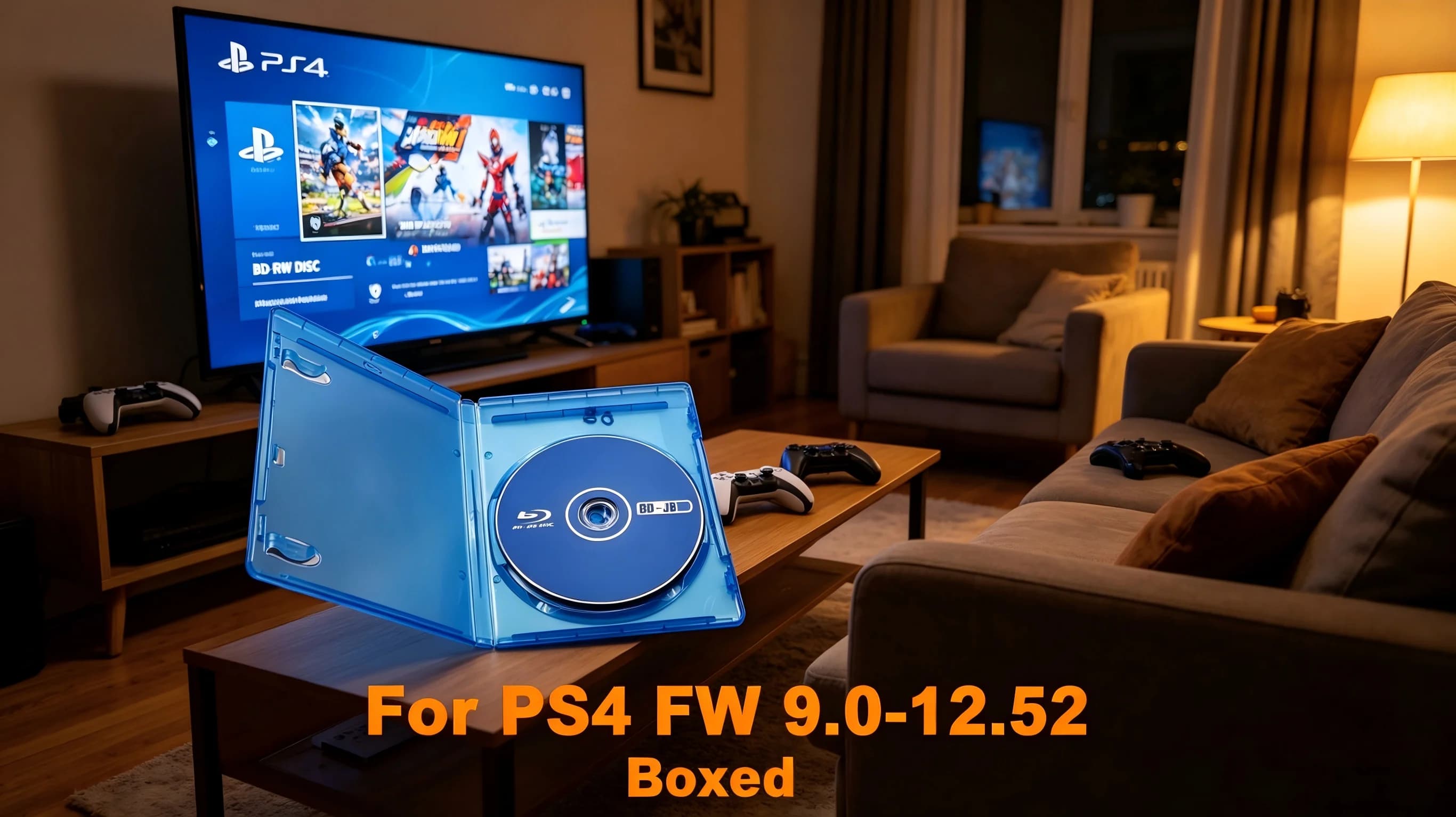 For firmware 9.0-12.52 Disc BD-JB No PC needed 1 click Boot All-in-One Jailbreak Disc Homebrew Play backup games for PS4