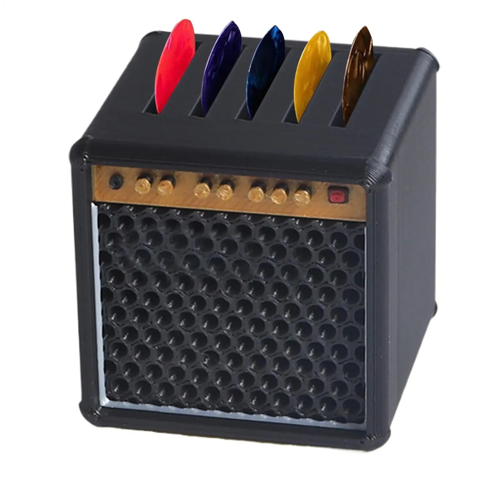 Porta plettro per chitarra Organizzatore elegante per appassionati di musica e musicisti Scatola di visualizzazione portatile per bassi per strumenti musicali