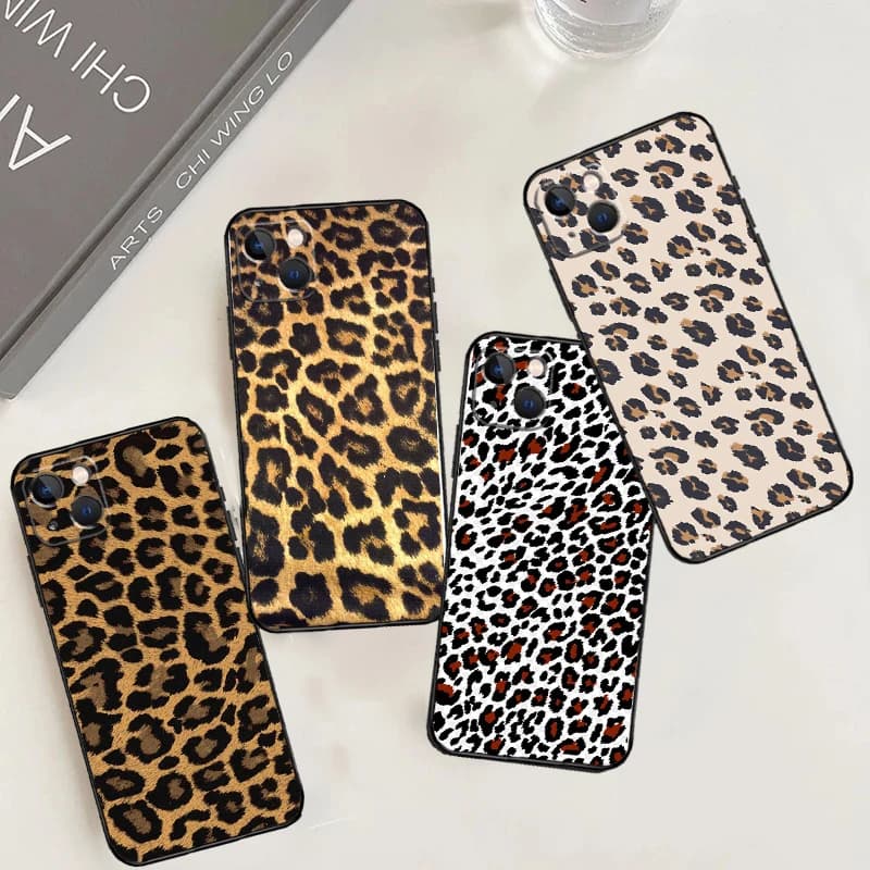 Cover per iPhone con stampa leopardata per iPhone 17 Pro Max 16 15 14 12 11 13 Pro Max Plus 12 13 Mini 16e 17 Air