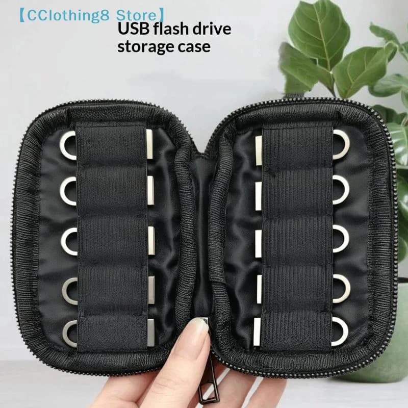 Custodia per chiavetta USB, custodia protettiva, borsa portaoggetti, organizer per accessori elettronici USB 【AliS8】