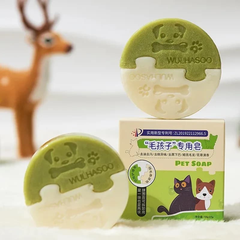 Shampoo per il lavaggio del corpo del gatto del cane sapone per animali domestici ammorbidente per il mento rimuovi l'odore ingredienti botanici balsamo prodotti per la pulizia degli animali domestici