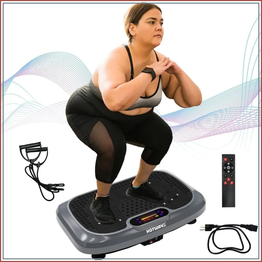 Vibration Plate Exercise Machine for Lymphatic Drainage, Power Vibrating Platform for Weight Loss & Whole Body Shaker Home Gym Fitness