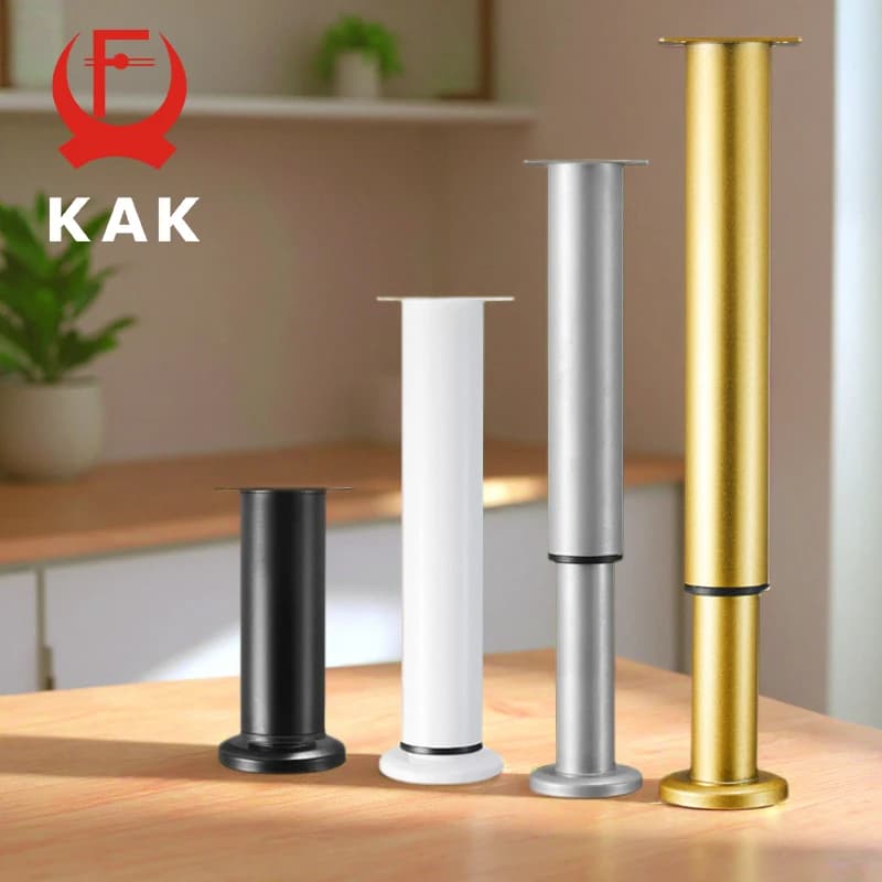 KAK 2 gambe di supporto regolabili, gambe per mobili, colonne di supporto per tavoli allungabili, utilizzabili per mobili, tavoli, armadi, struttura letto