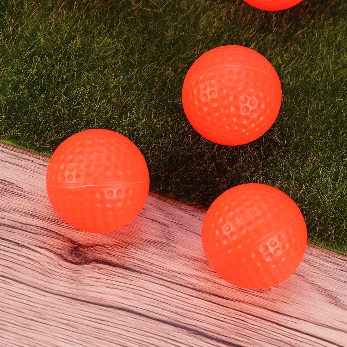 12Pcs Indoor Golf Balls Orange Lightweight Practice Training Aids Approach Shot Exercise Field