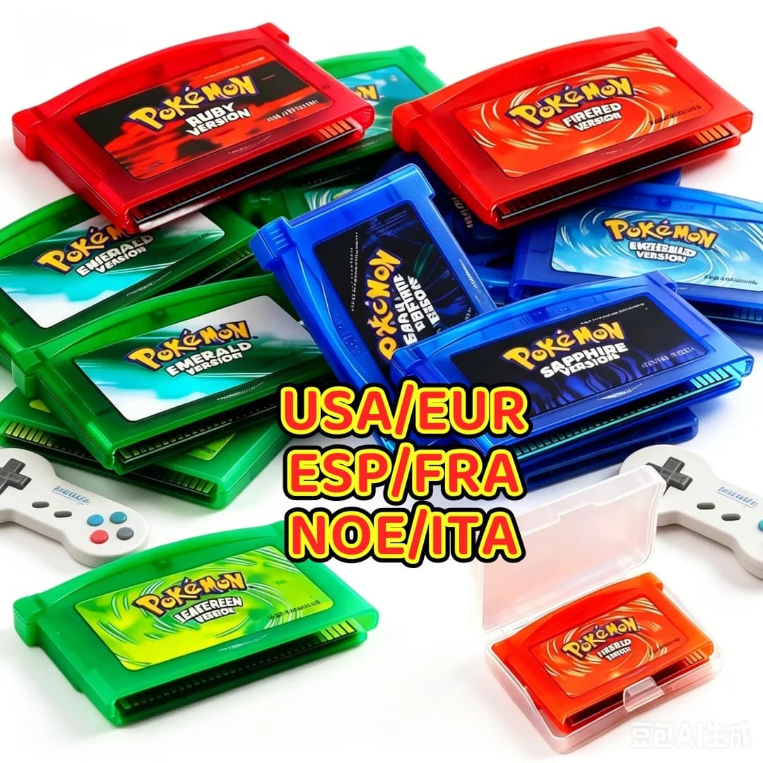 Pokemon Game Card Multi Language Version Video Game Cartridge Gift Emerald FireRed LeafGreen Ruby for GBA SP