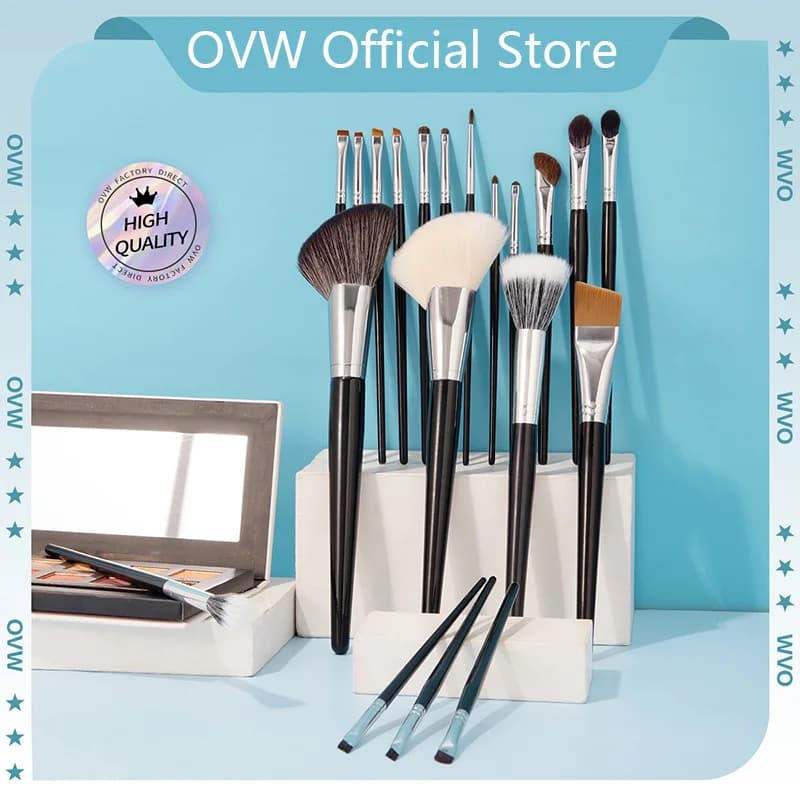 OVW NEW Makeup Brushes Black Sleeve Soft and Soft Umbrella Background Corrector Mixing Brush for Cosmetic Phod Beauty Tool