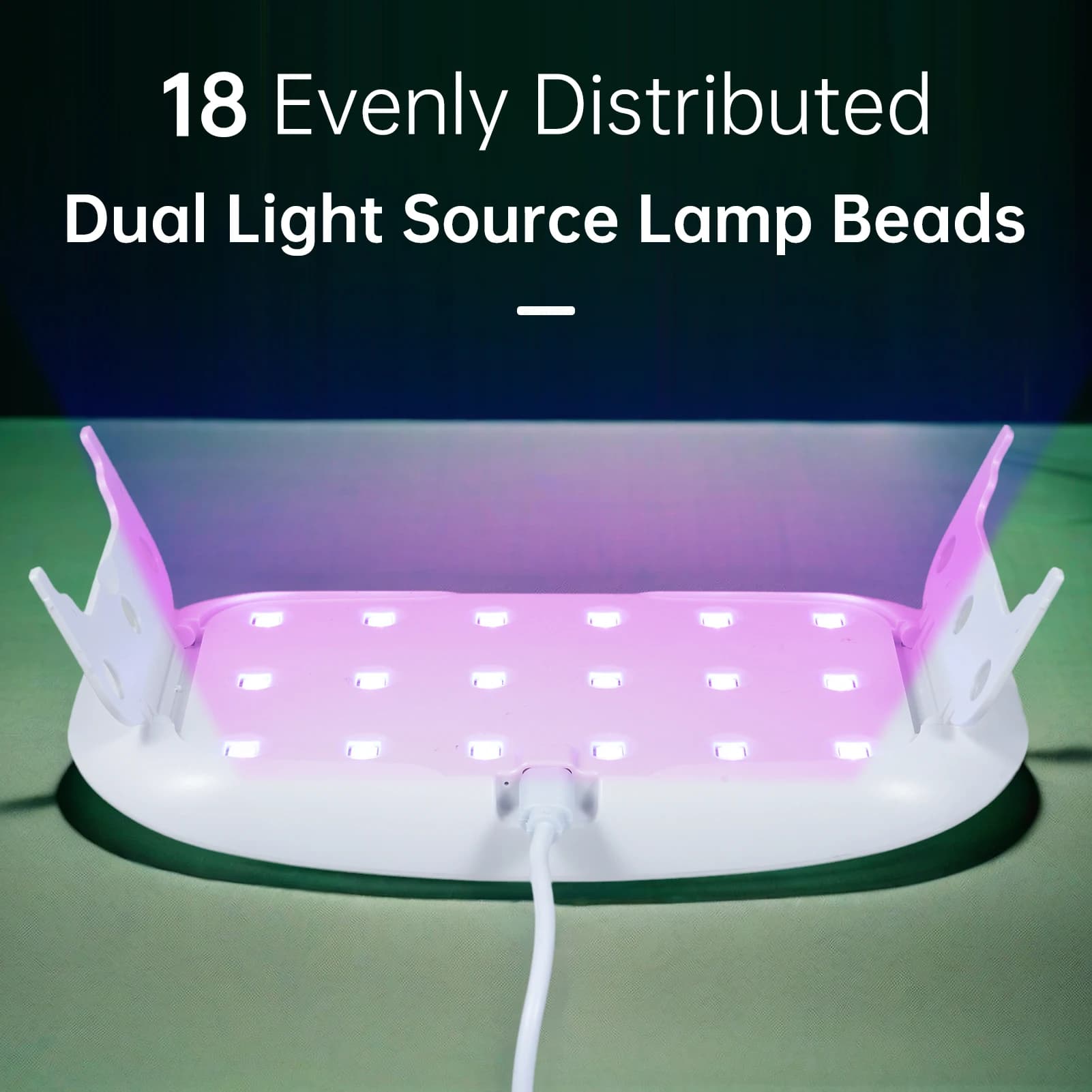 UV light for resin folding UV lamp from 24 W 365 + 395 nm Dual wavelength support Function of polymerization and rapid timing Light door