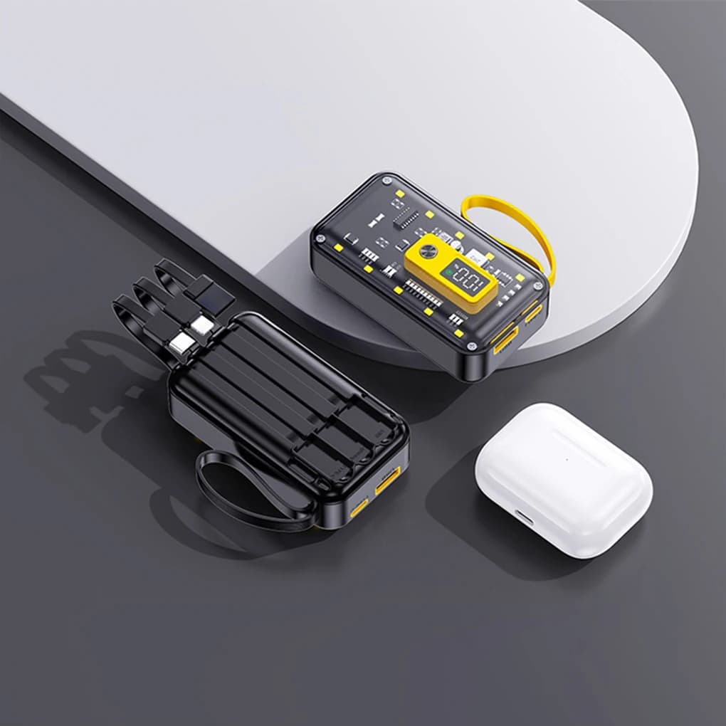 18650 Kit custodia caricabatteria fai-da-te Custodie per batterie di riserva Scatola di immagazzinaggio batteria Luce notturna Doppia carica USB Shell fai-da-te per iPhone Xiaomi