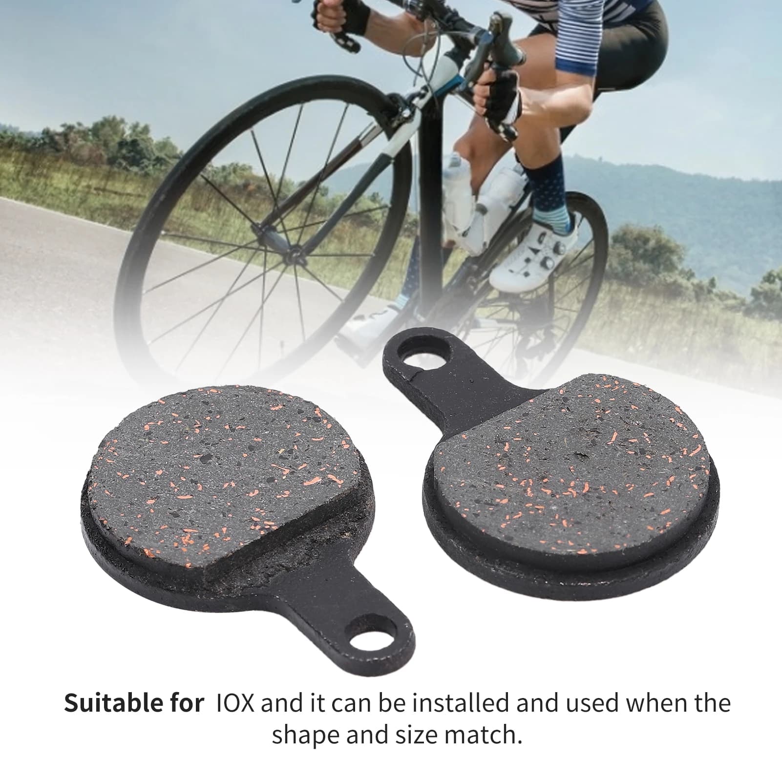 CANSUCC 2 pezzi pastiglie freno a disco per bicicletta pastiglie freno per mountain bike rotonde in resina e semimetalliche durevoli fantastici accessori per IOX