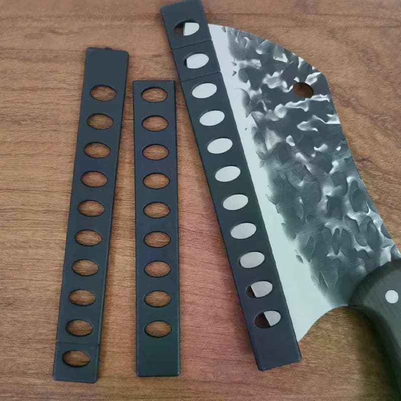 5 pezzi protezioni per bordi per coltelli da chef in plastica nera copertura protettiva per lama di coltello utensili da cucina fodero accessori da cucina
