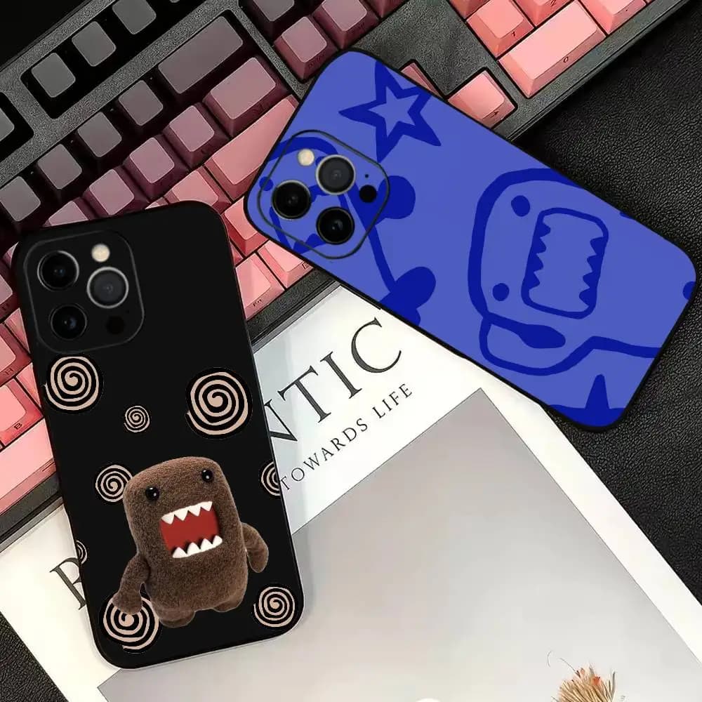 Custodia per telefono Y2Y Domo-kun NHK in silicone morbido per iPhone 17 16 15 14 13 12 11 X XR Plus Pro Max Plus