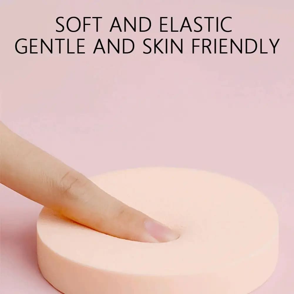 Large round makeup sponge, cosmetic blender not in latex for dry and wet use, professional foundation and powder breath, makeup tool