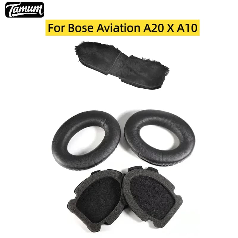 Per cuffie Bose Aviation A20 X A10 Cuscinetti di raffreddamento premium - Cuscinetti in memory foam resistenti al sudore e trave rinforzate