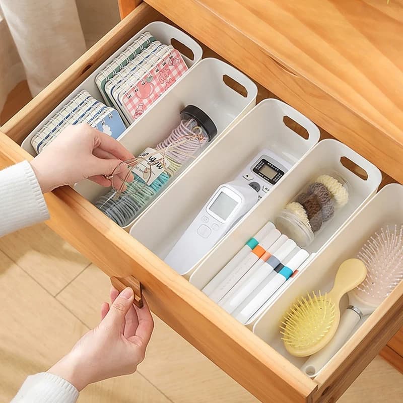 12 Pieces/Set Adjustable Drawer Storage Box, Cosmetics And Miscellaneous Shelf, Kitchen And Bathroom Storage Box
