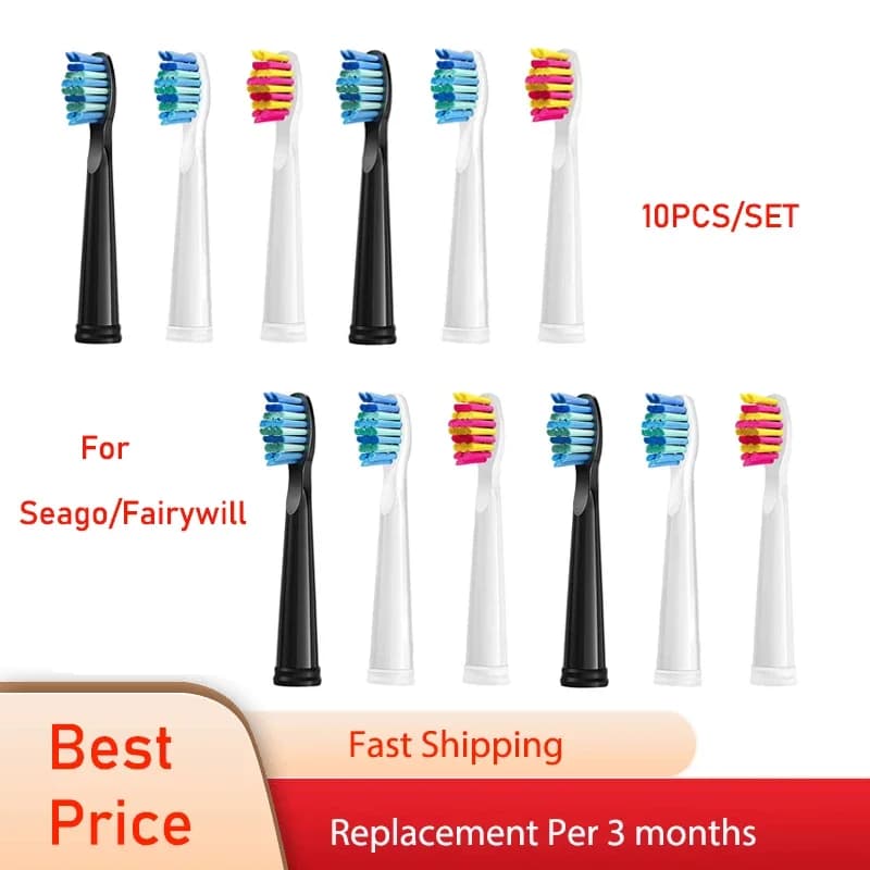 5-10 spare parts for Seago Fairywill FW SG 507 508 515 551 917 959 908 Dupont Bristle
