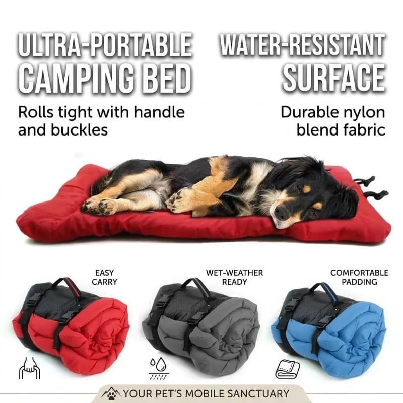 Cuccia Impermeabile Spessa per Cani, Tappetino Imbottito Resistente per Viaggi all'Aperto, Cuscino Portatile Lavabile per Gabbie di Cani Piccoli e Grandi