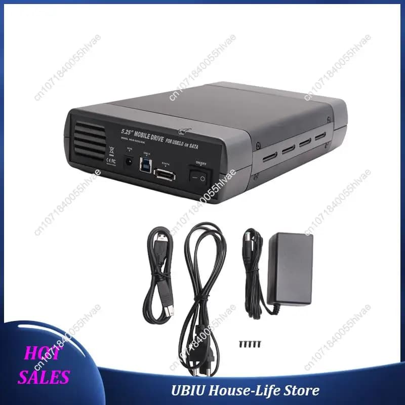 3X USB 3.0 Custodia per CD DVD Scatola mobile HDD esterna per custodia SATA da 3,5 pollici Bruciatore ROM Spina UE-La migliore vendita