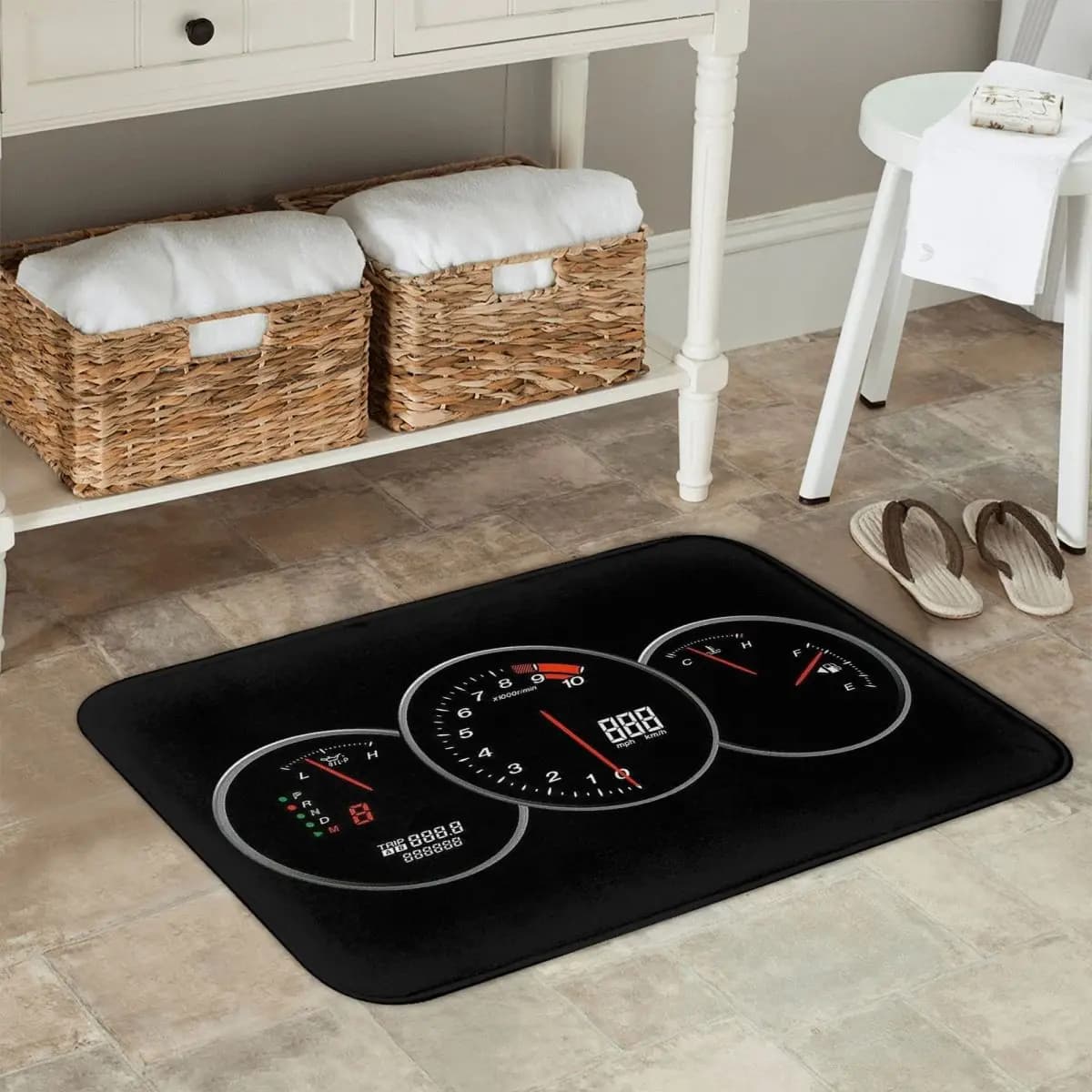 Anti-slip mat with dashboard print Anti-wearing mat for kitchen entrance mats stuffed balcony home