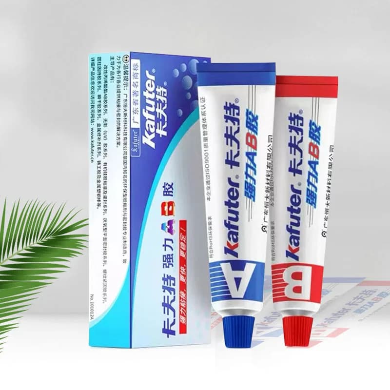 2pcs Super Strong A/B Glue Epoxy Clear Glue Adhesive Resin Immediate Glue Pegame for Fix Metal Wood Glass Ceramics Rigid Plastic
