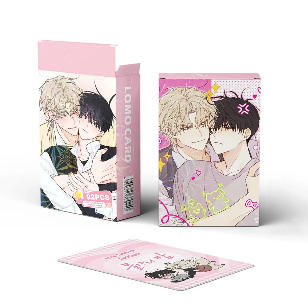 Night by the Water 92 Pezzi (60 Lomocard+32 Adesivi) Merchandise di Fumetti, Carte Piccole Squisite, Carte Fotografiche ad Alta Definizione, Carte da Collezione, Merchandise per Fan, Piccoli Regali, Fujoshi Fluff Bl Fan Yaoi
