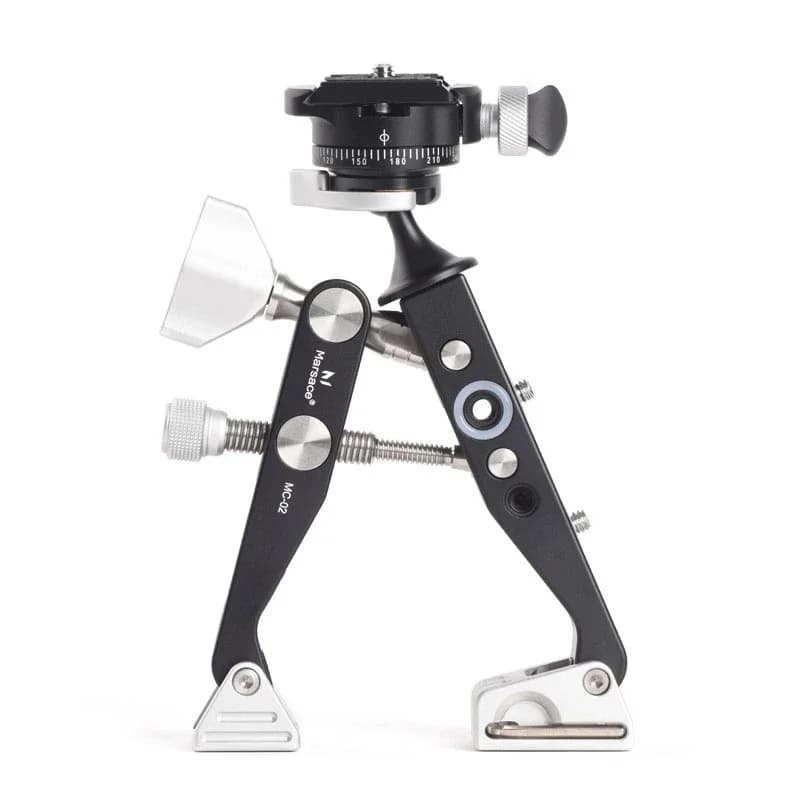 Treppiede per Fotografia Paesaggistica Marsace MC-02 con Morsetto di Alimentazione e Kit Testa a Sfera, Treppiede Fotografico