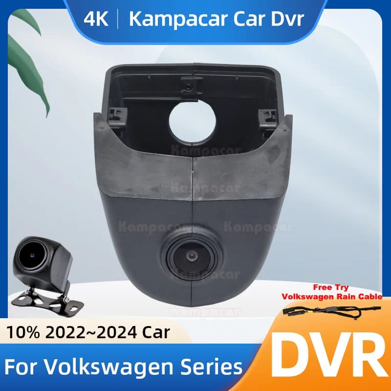 Kampacar VW41-4K 2160P Wifi DashCam Camera Video Recorder For Volkswagen 79mm VW Lamando L 2022-2024 10% Car Dvr