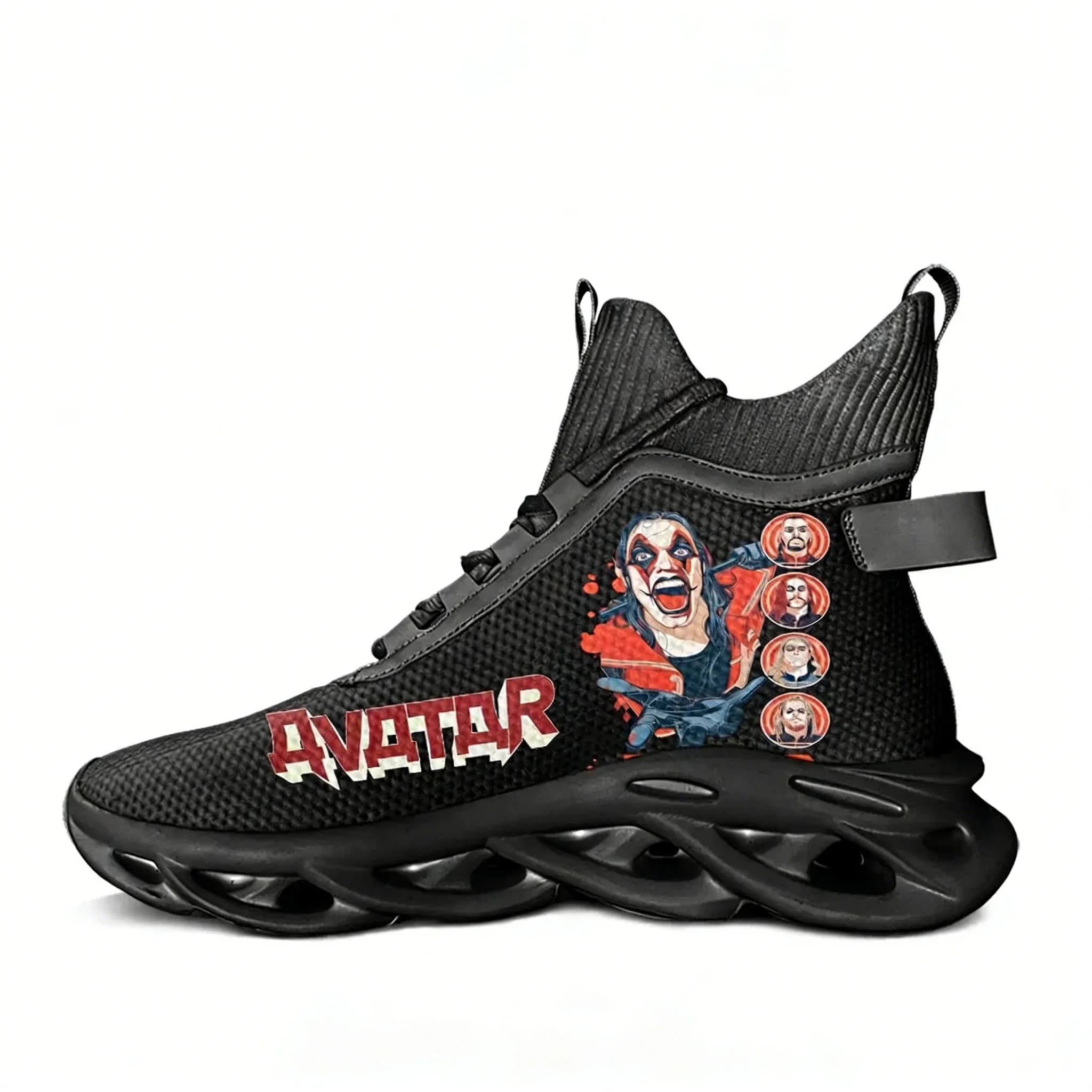 Scarpe da ginnastica alte Avatar Rock Band da uomo e da donna, ideali per sport, escursioni, viaggi e corsa, personalizzabili