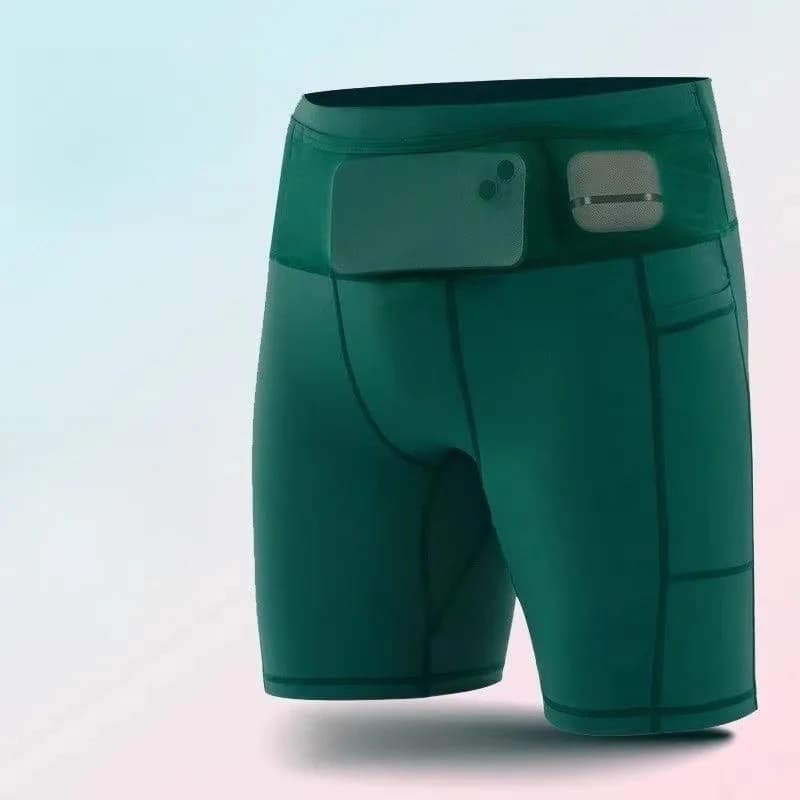 Unisex Racing Shorts with 6 Pockets 4 Fast Drying Powders for Marathon and Cycling with Essential Life Pocket