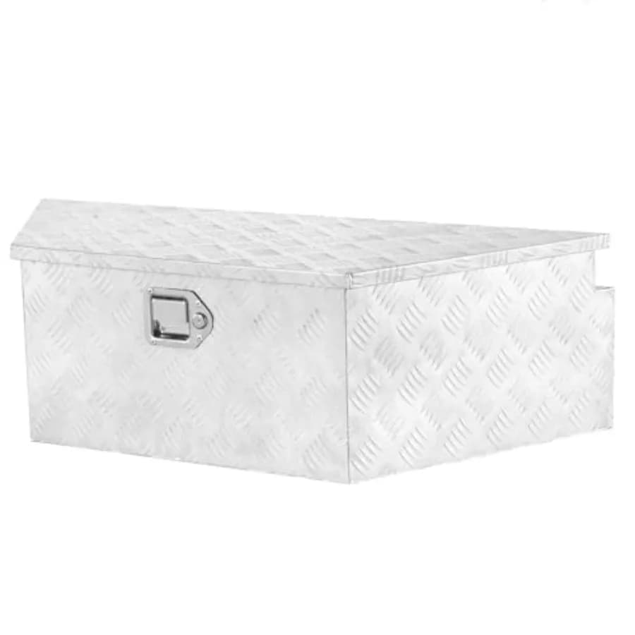 39 Inch Aluminum Tool Box with Lock and Keys, Trailer Organizer, ATV, Camper