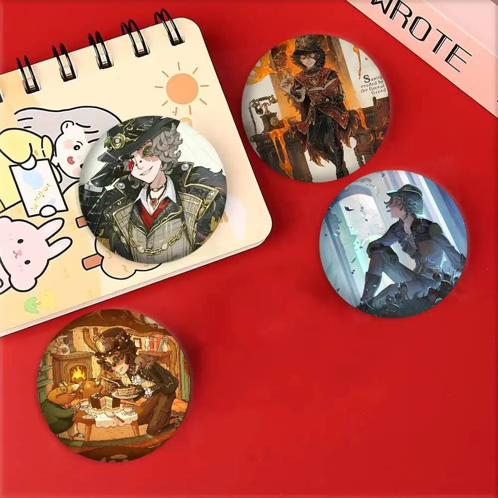 Anime Game Identity V Norton Campbell Distintivi Distintivo laser rotondo Spilla per cartoni animati Vestiti Zaino Accessori Risvolto