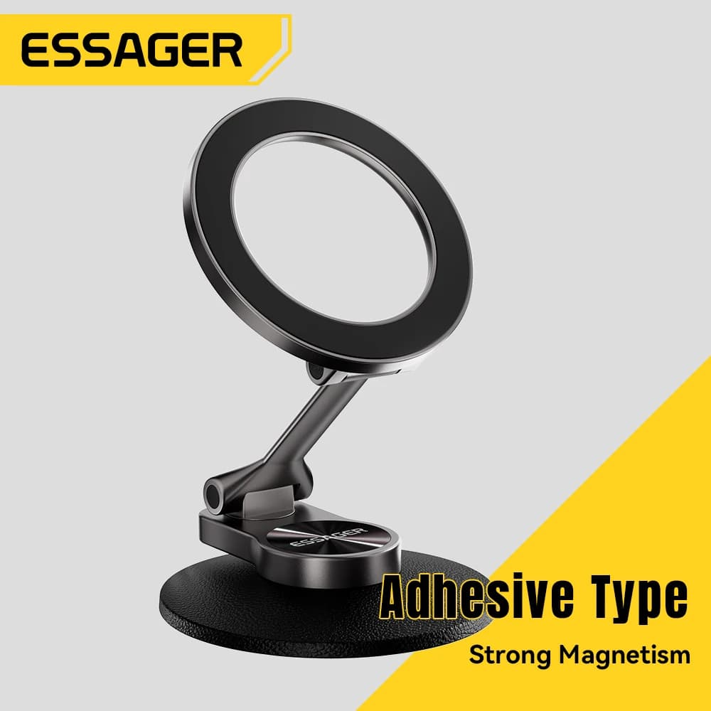 Supporto Magnetico per Telefono da Auto Essager, Design Pieghevole a 360° ° Supporto Universale Regolabile a Ventosa per Navigatore Auto e Scrivania