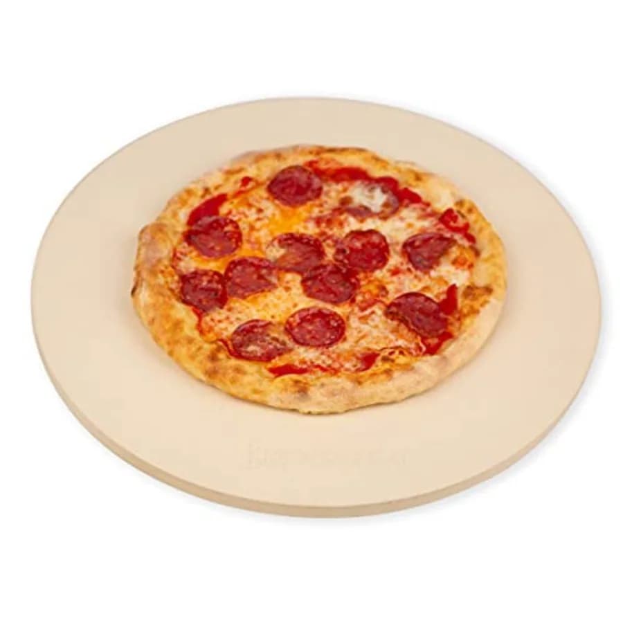 Pietra per Pizza Rotonda da 16 Pollici per Griglia e Forno, Grande Pietra da Cottura in Cordierite per Pane, Sicura per Cucinare su Griglia