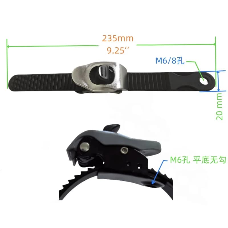 Accessorio per legare snowboard Fibbie per cinture automatiche regolabili in plastica facili